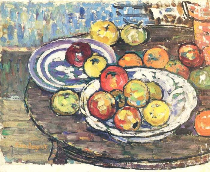 Maurice Prendergast Still Life Apples Vase china oil painting image